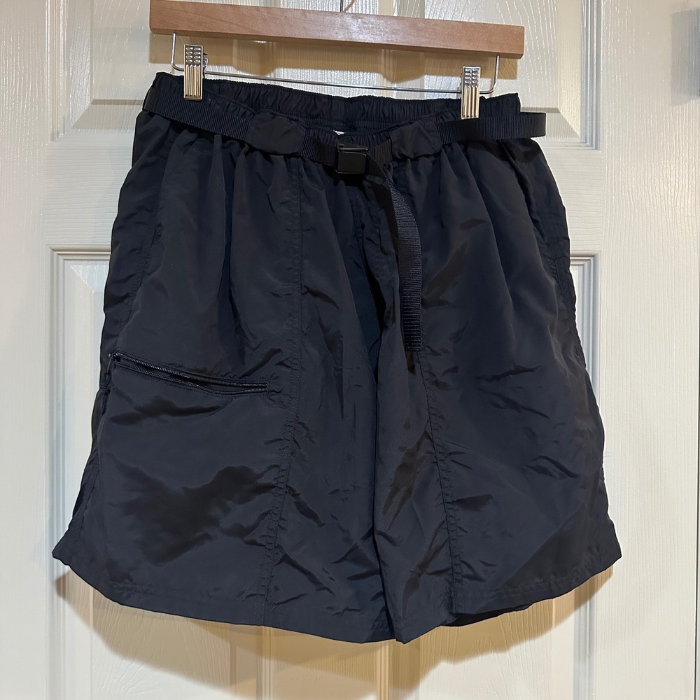 L.L. Bean Womens Black Nylon Hiking Shirt Adjustable Belt Large Regular 0TK70
